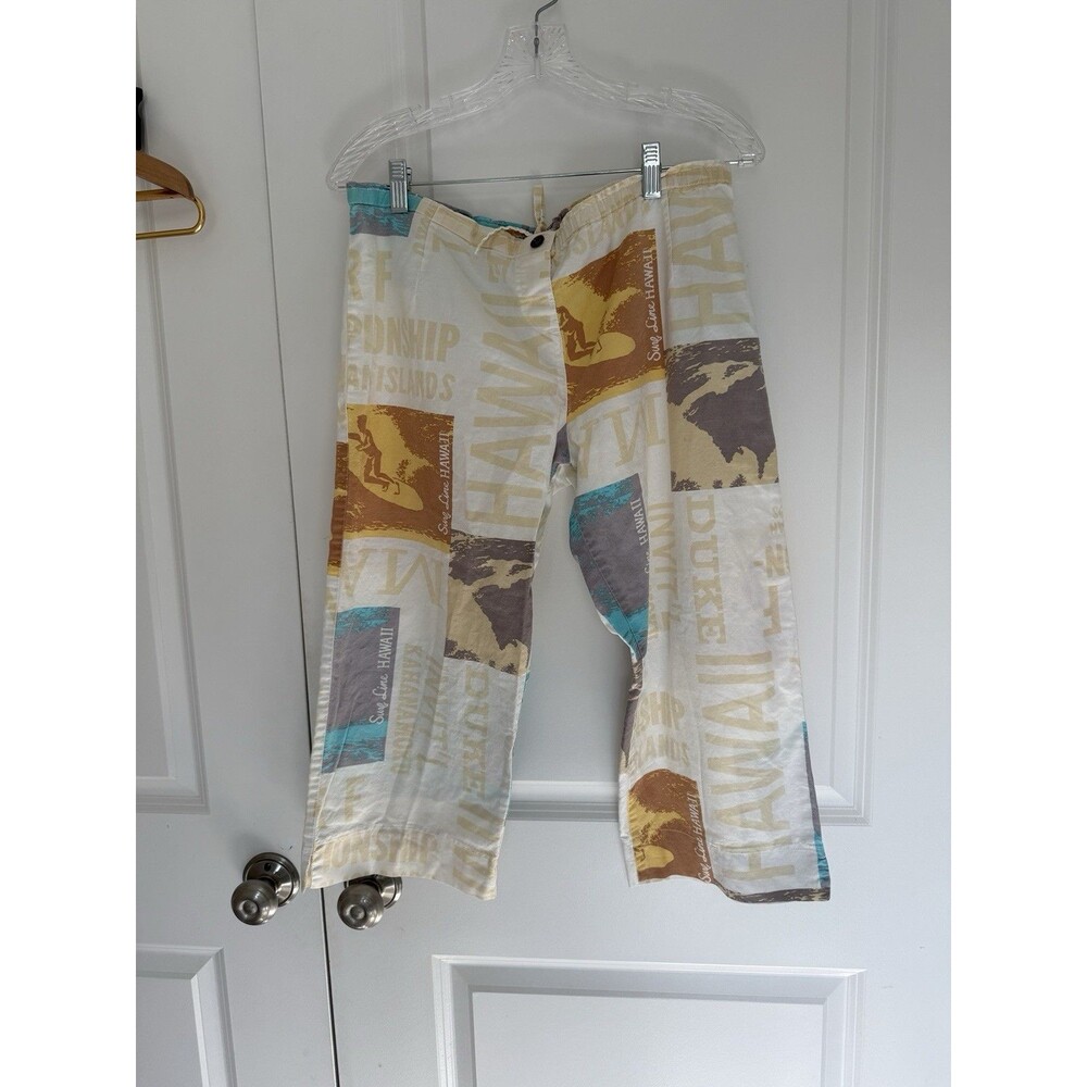 Surf Line Hawaii VTG Jams World Butt-Cuts Cropped Pants Women’s 100% Cotton L